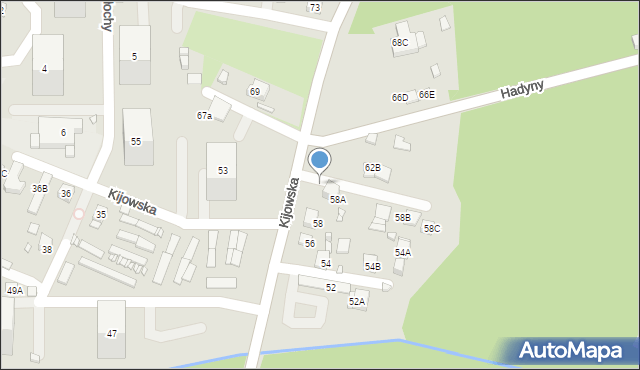 Katowice, Kijowska, 60a, mapa Katowic