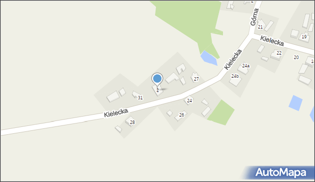 Kawczyn, Kielecka, 2, mapa Kawczyn