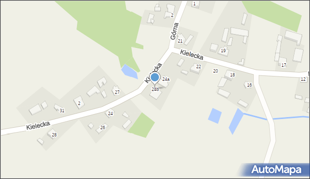 Kawczyn, Kielecka, 24b, mapa Kawczyn