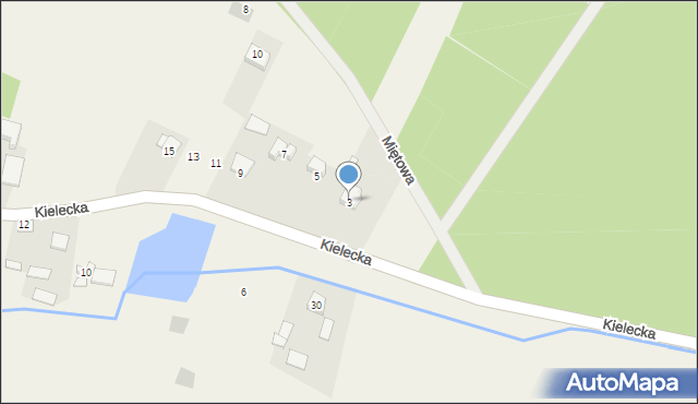 Kawczyn, Kielecka, 3, mapa Kawczyn