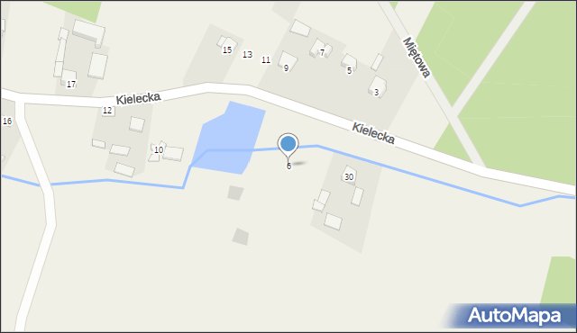 Kawczyn, Kielecka, 6, mapa Kawczyn