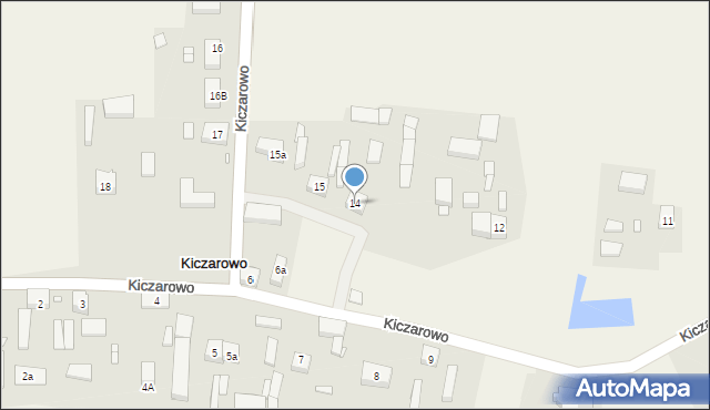 Kiczarowo, Kiczarowo, 14, mapa Kiczarowo
