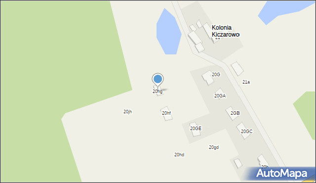 Kiczarowo, Kiczarowo, 20hg, mapa Kiczarowo