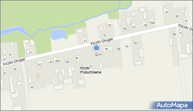 Kiczki Drugie, Kiczki Drugie, 54, mapa Kiczki Drugie