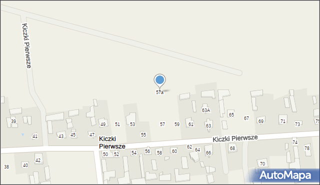 Kiczki Pierwsze, Kiczki Pierwsze, 57a, mapa Kiczki Pierwsze