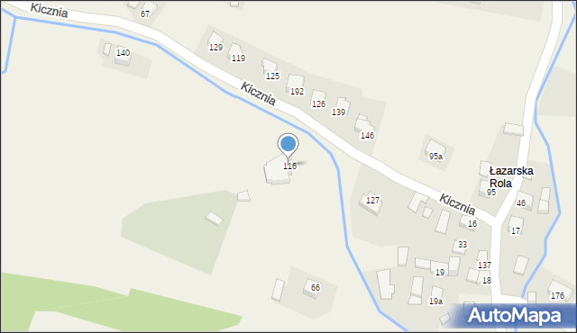 Kicznia, Kicznia, 116, mapa Kicznia