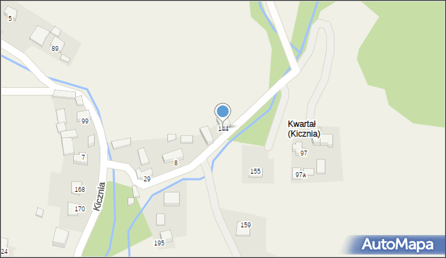 Kicznia, Kicznia, 144, mapa Kicznia