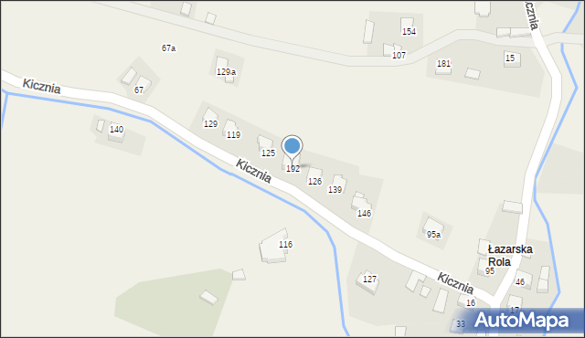 Kicznia, Kicznia, 192, mapa Kicznia