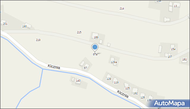 Kicznia, Kicznia, 67a, mapa Kicznia