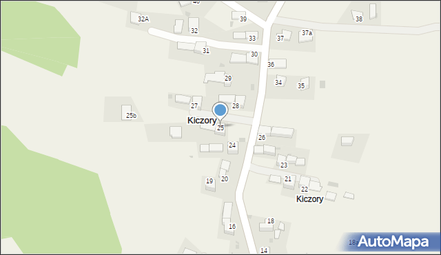 Kiczory, Kiczory, 25, mapa Kiczory