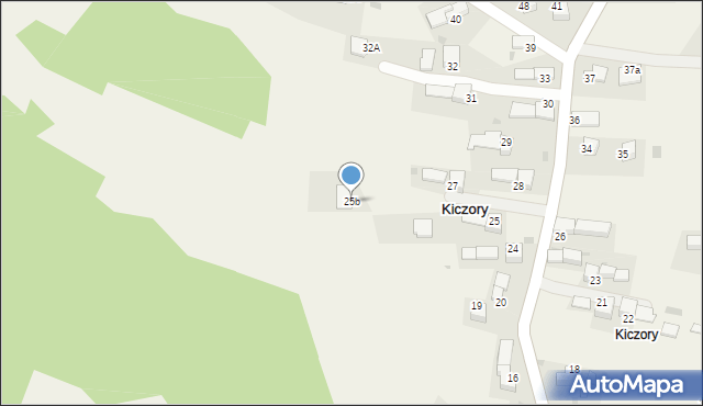 Kiczory, Kiczory, 25b, mapa Kiczory