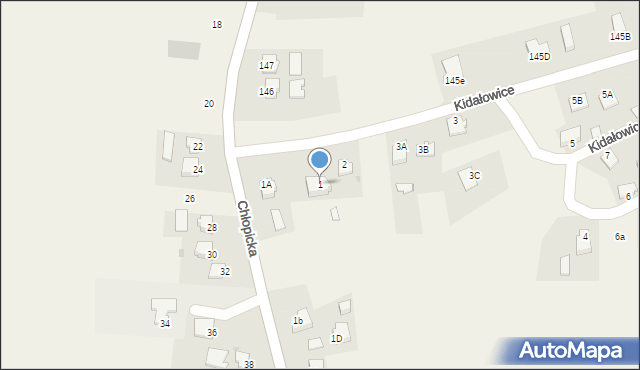 Kidałowice, Kidałowice, 1, mapa Kidałowice