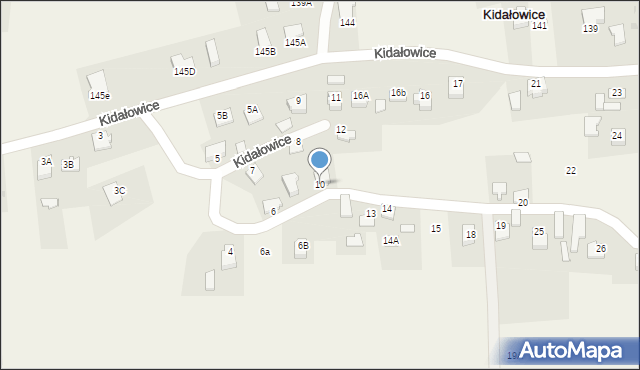 Kidałowice, Kidałowice, 10, mapa Kidałowice