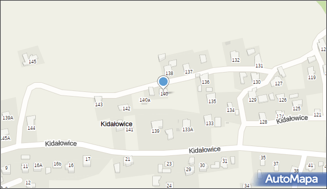 Kidałowice, Kidałowice, 140, mapa Kidałowice