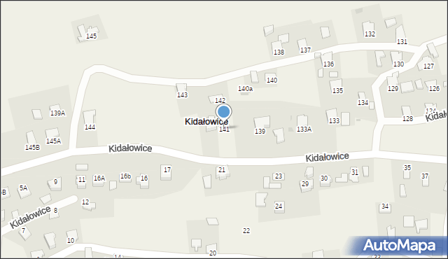 Kidałowice, Kidałowice, 141, mapa Kidałowice