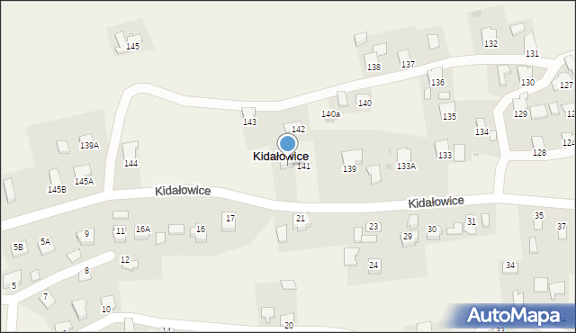 Kidałowice, Kidałowice, 141A, mapa Kidałowice