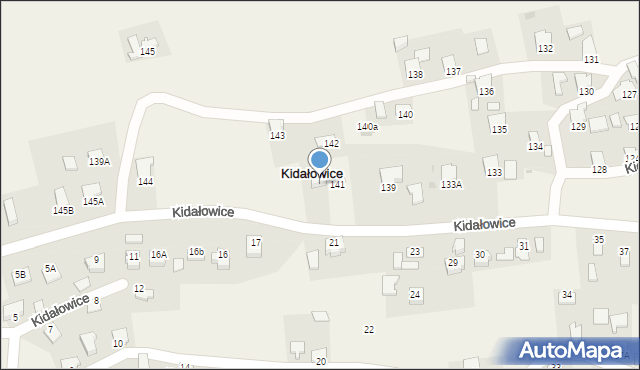 Kidałowice, Kidałowice, 141A, mapa Kidałowice