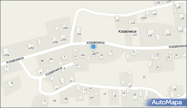 Kidałowice, Kidałowice, 16b, mapa Kidałowice