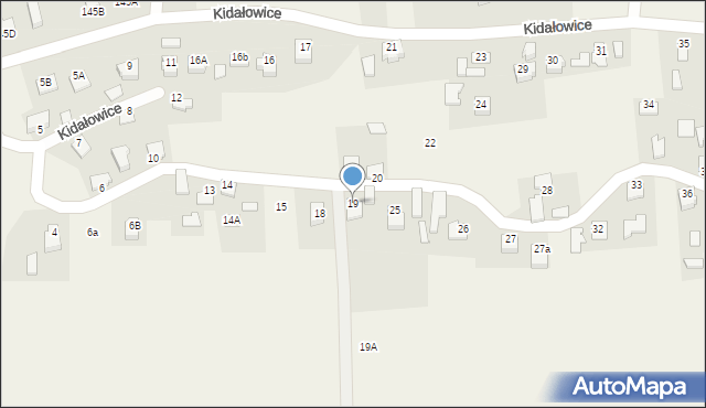 Kidałowice, Kidałowice, 19, mapa Kidałowice