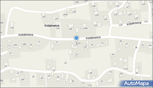 Kidałowice, Kidałowice, 23, mapa Kidałowice