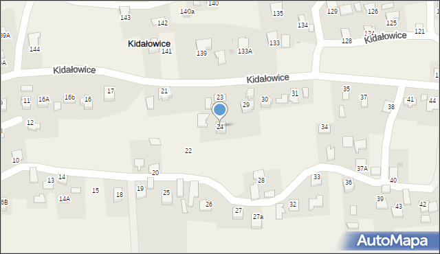 Kidałowice, Kidałowice, 24, mapa Kidałowice