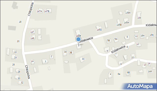 Kidałowice, Kidałowice, 3, mapa Kidałowice