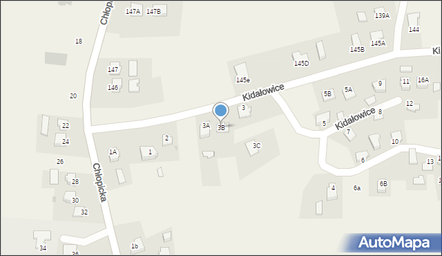 Kidałowice, Kidałowice, 3B, mapa Kidałowice