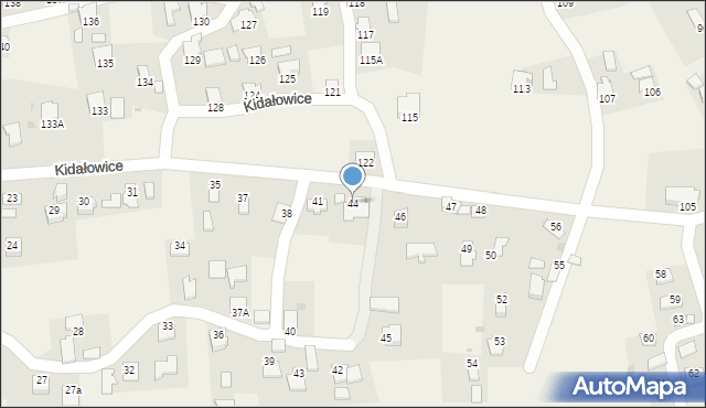 Kidałowice, Kidałowice, 44, mapa Kidałowice