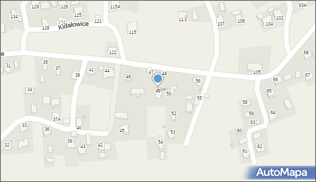 Kidałowice, Kidałowice, 49, mapa Kidałowice