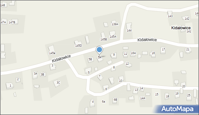 Kidałowice, Kidałowice, 5A, mapa Kidałowice