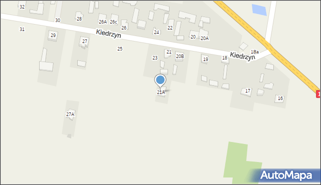 Kiedrzyn, Kiedrzyn, 21A, mapa Kiedrzyn