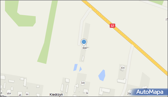 Kiedrzyn, Kiedrzyn, 36A, mapa Kiedrzyn