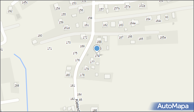 Kielanówka, Kielanówka, 174, mapa Kielanówka