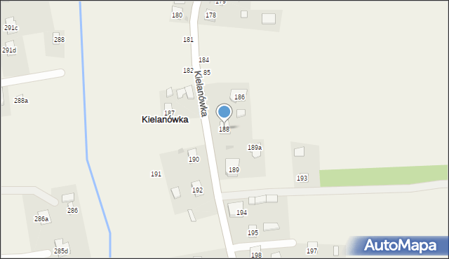 Kielanówka, Kielanówka, 188, mapa Kielanówka