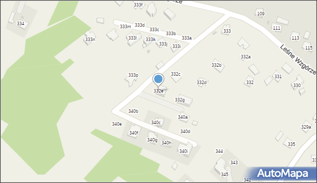Kielanówka, Kielanówka, 332e, mapa Kielanówka