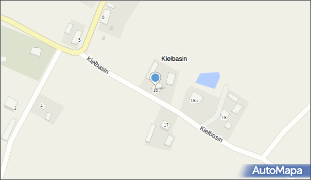 Kiełbasin, Kiełbasin, 16, mapa Kiełbasin