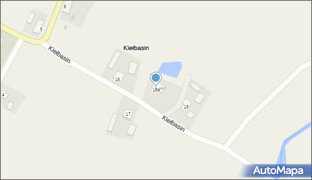 Kiełbasin, Kiełbasin, 18a, mapa Kiełbasin
