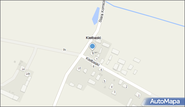 Kiełbaski, Kiełbaski, 9, mapa Kiełbaski