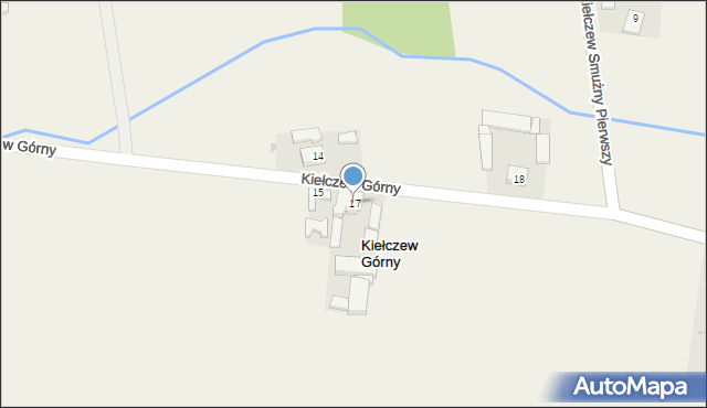 Kiełczew Górny, Kiełczew Górny, 17, mapa Kiełczew Górny