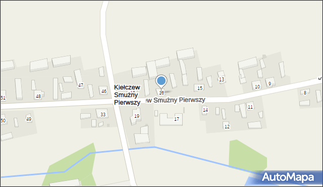 Kiełczew Smużny Pierwszy, Kiełczew Smużny Pierwszy, 16, mapa Kiełczew Smużny Pierwszy