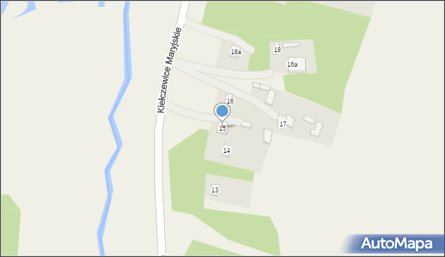 Kiełczewice Dolne, Kiełczewice Dolne, 15, mapa Kiełczewice Dolne