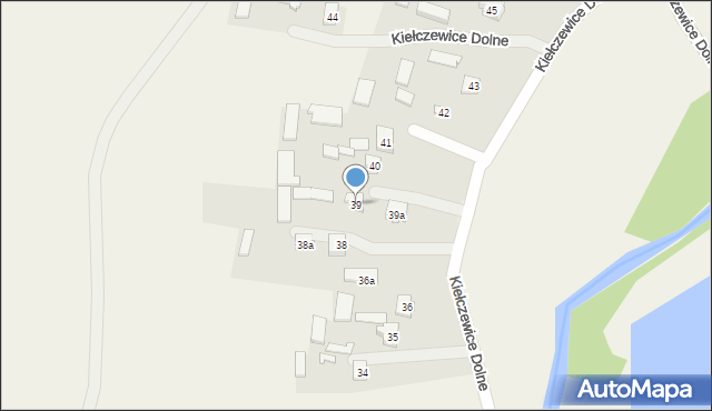 Kiełczewice Dolne, Kiełczewice Dolne, 39, mapa Kiełczewice Dolne