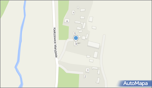 Kiełczewice Dolne, Kiełczewice Dolne, 4, mapa Kiełczewice Dolne
