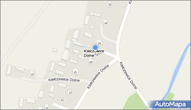 Kiełczewice Dolne, Kiełczewice Dolne, 47a, mapa Kiełczewice Dolne