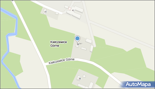 Kiełczewice Górne, Kiełczewice Górne, 39, mapa Kiełczewice Górne