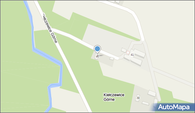 Kiełczewice Górne, Kiełczewice Górne, 40, mapa Kiełczewice Górne