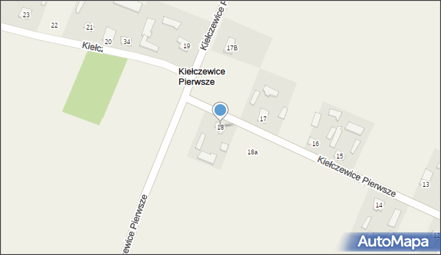 Kiełczewice Pierwsze, Kiełczewice Pierwsze, 18, mapa Kiełczewice Pierwsze