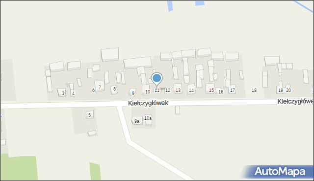 Kiełczygłówek, Kiełczygłówek, 11, mapa Kiełczygłówek