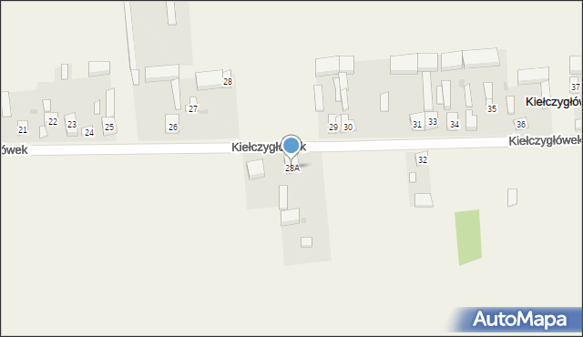 Kiełczygłówek, Kiełczygłówek, 28A, mapa Kiełczygłówek