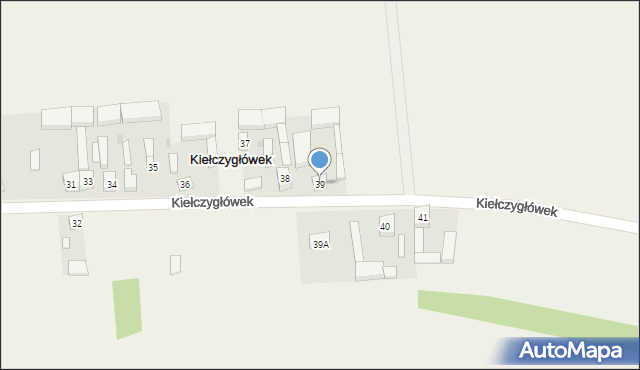 Kiełczygłówek, Kiełczygłówek, 39, mapa Kiełczygłówek